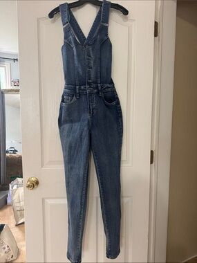 VENUS Blue Denim Overall Jumpsuit